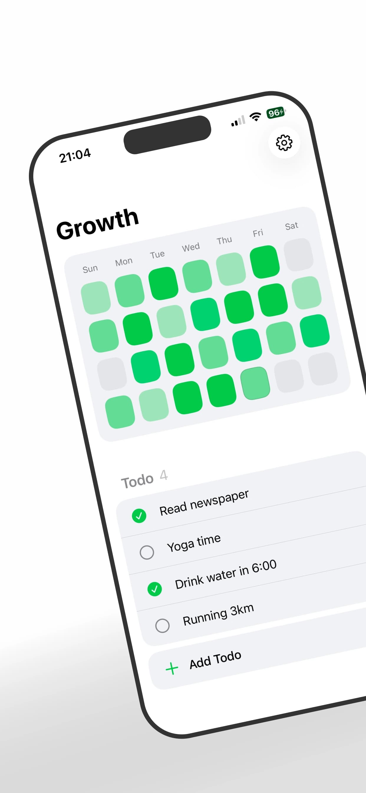 Growth main screenshot